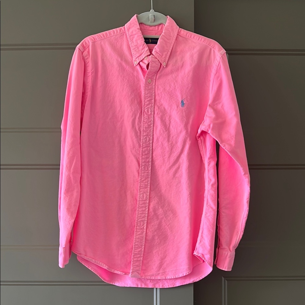 Polo by Ralph Lauren Men's Vibrant Pink Casual Shirt